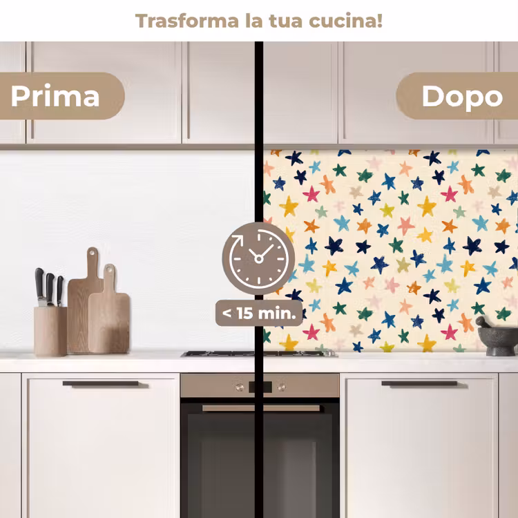 Schienale cucina - Motivo - Stelle - Colorato — 3