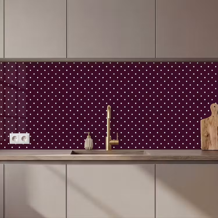 Schienale cucina - Puntini - Moderno - Viola — 1