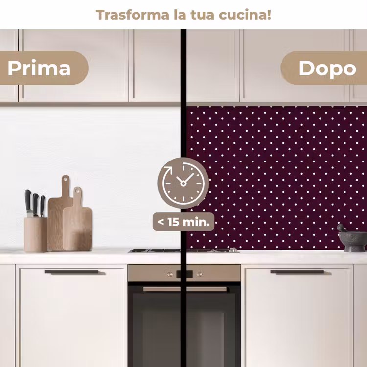 Schienale cucina - Puntini - Moderno - Viola — 3