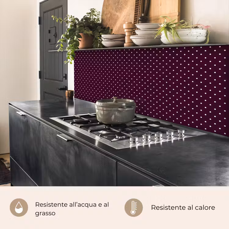 Schienale cucina - Puntini - Moderno - Viola — 5