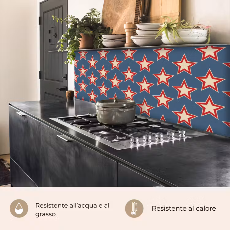 Schienale cucina - Stella - Classico - Blu — 5
