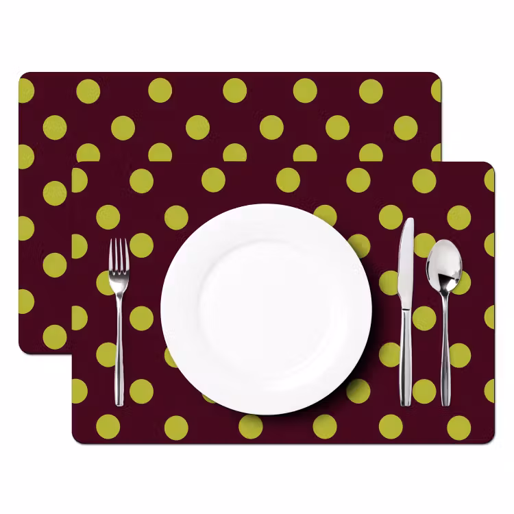 Tovaglietta – 6 pezzi - Classico - Puntini - Verde — 2