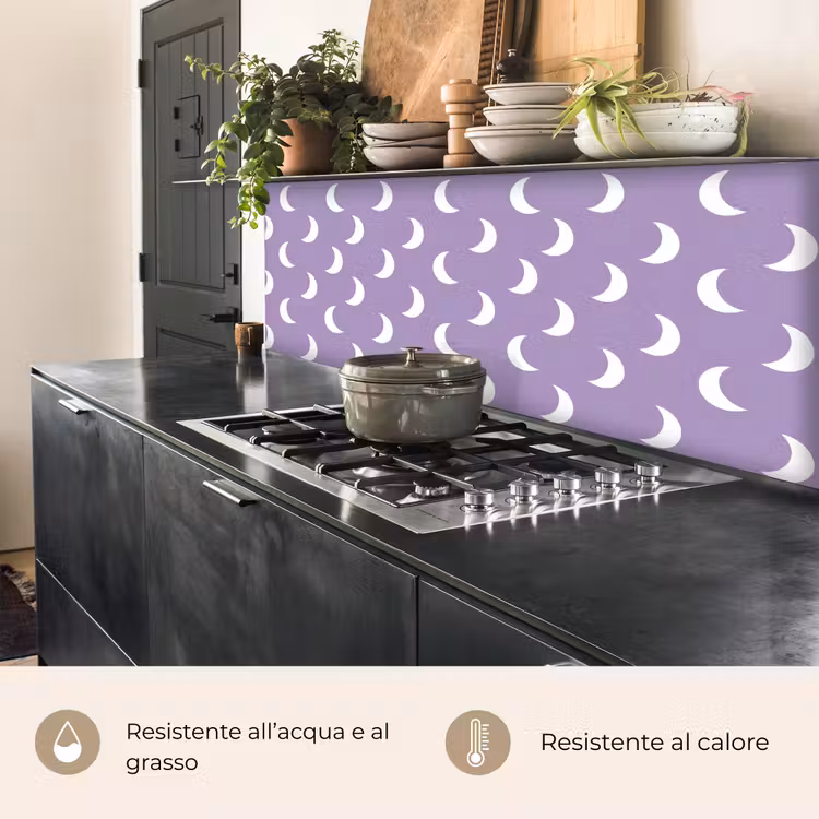 Schienale cucina - Criniera - Modello - Viola — 5