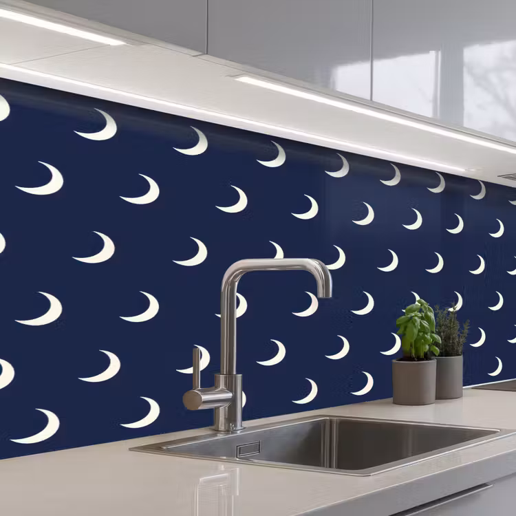 Schienale cucina - Modello - Criniera - Blu — 2