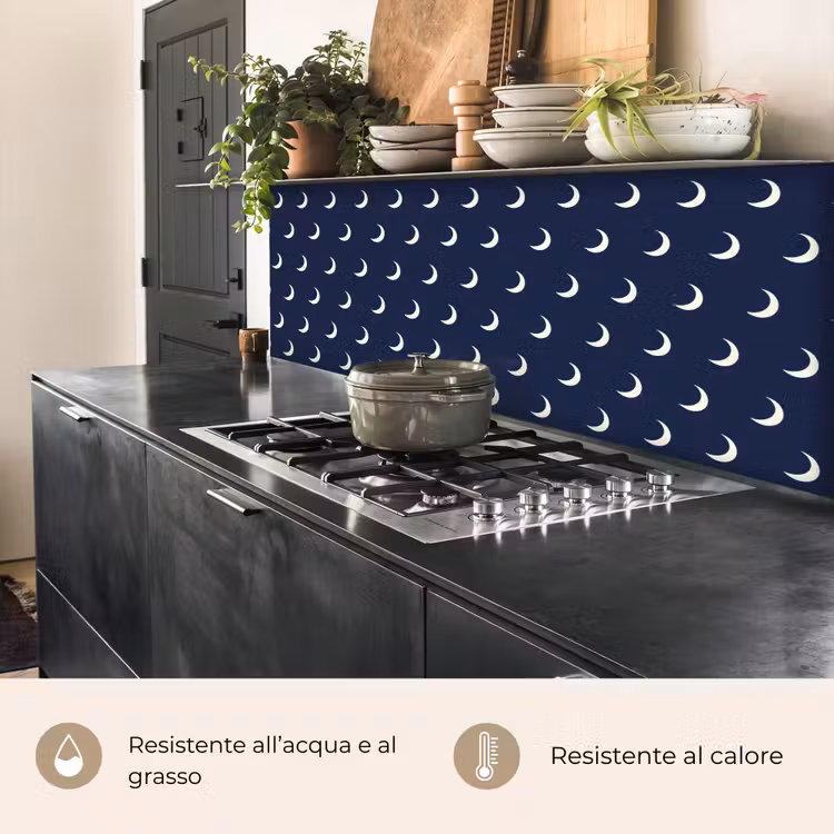Schienale cucina - Modello - Criniera - Blu — 5