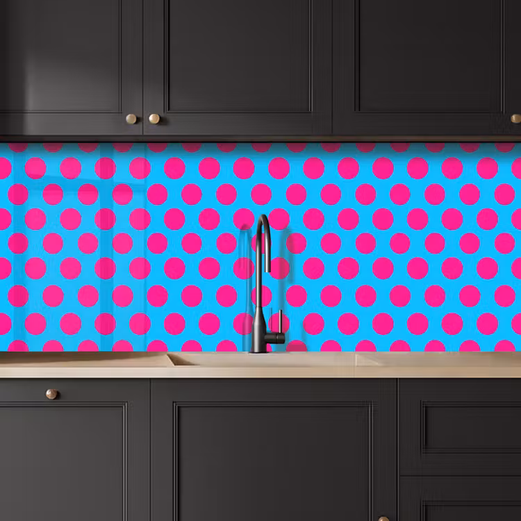 Schienale cucina - Pois - Classico - Rosa — 6