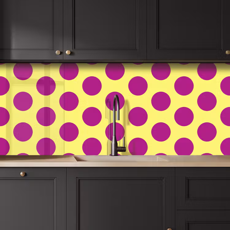 Schienale cucina - Puntini - Classico - Giallo — 6