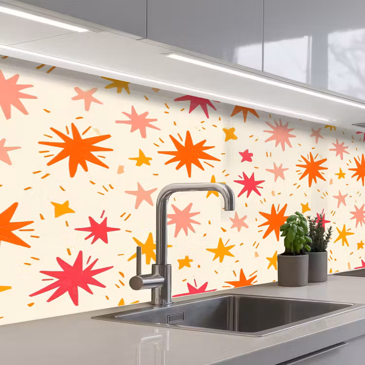Schienale cucina - Stelle - Giocoso - Colorato — 2