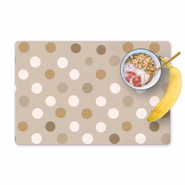 Tovaglietta – 6 pezzi - Pois - Beige — 1