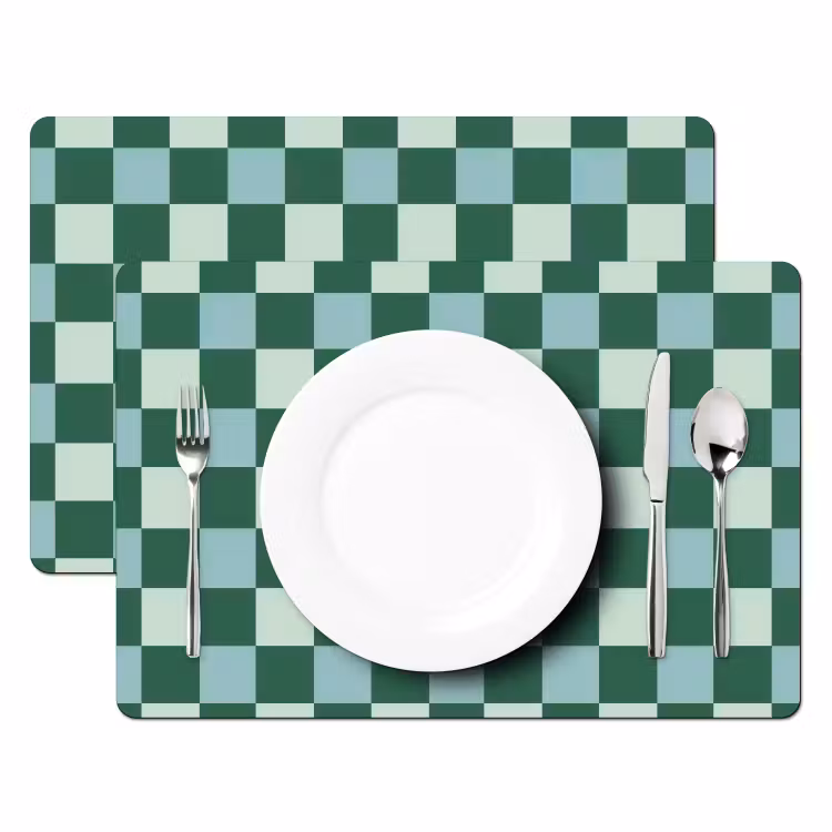 Tovaglietta – 6 pezzi - Scacchiera - Classica - Verde — 2