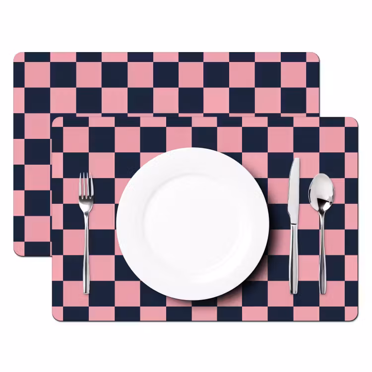 Tovaglietta – 6 pezzi - Tradizionale - Motivo - Blu - Rosa — 2