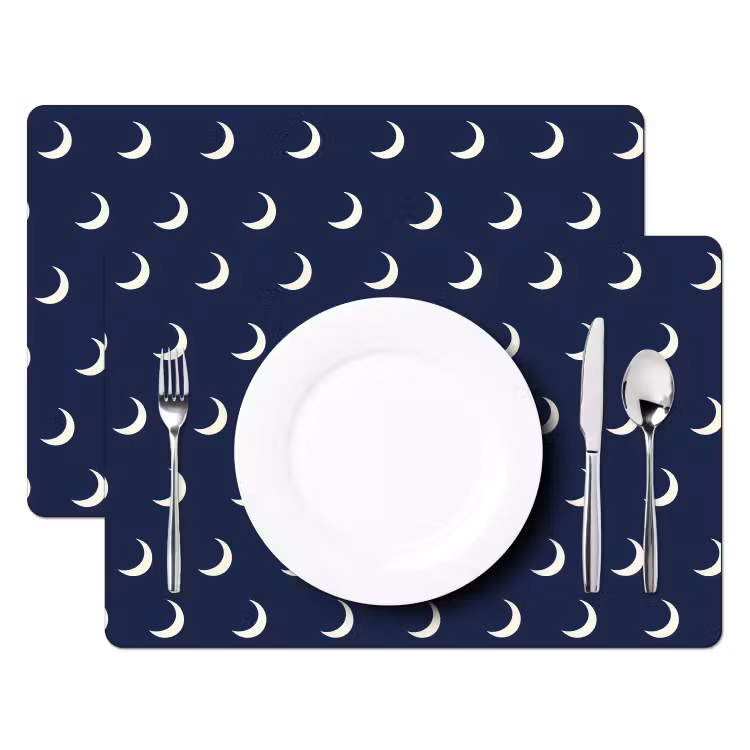 Tovaglietta – 6 pezzi - Modello - Criniera - Blu — 2