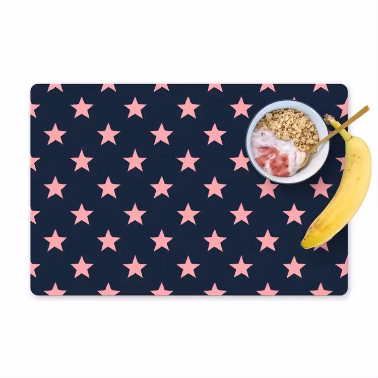 Tovaglietta – 6 pezzi - Motivo - Stelle - Rosa — 1