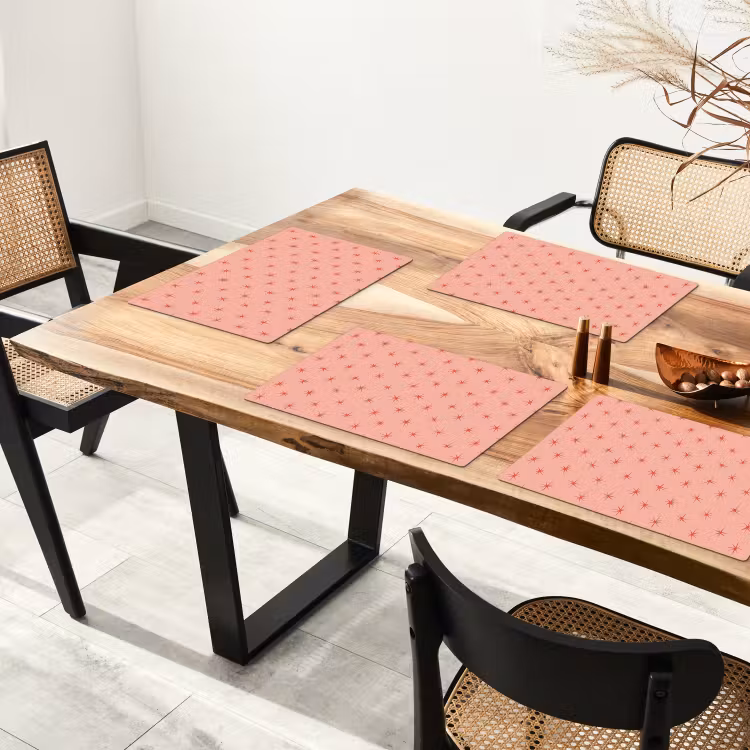 Tovaglietta – 6 pezzi - Stelle - Modello - Arancione — 4