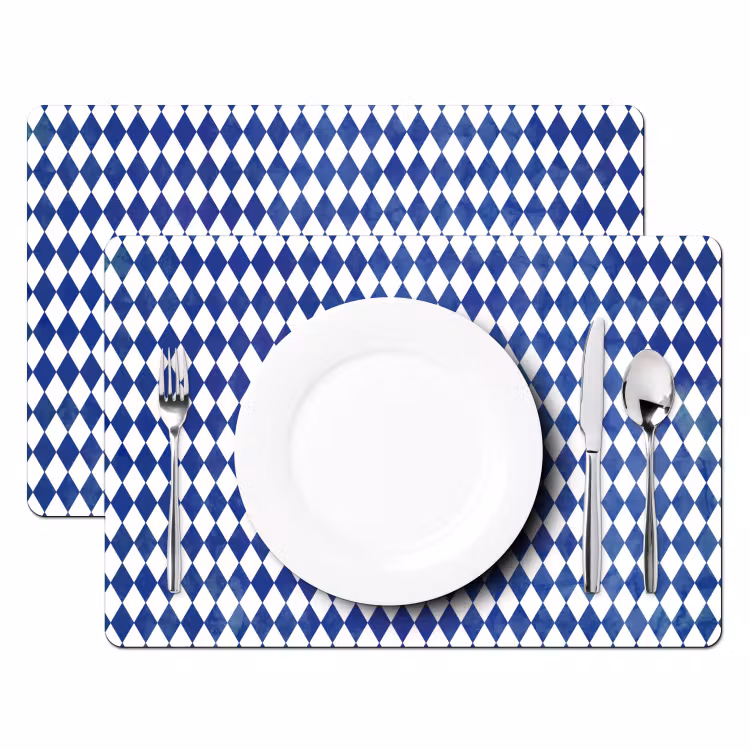 Tovagliette - Illusione a quadri blu — 2