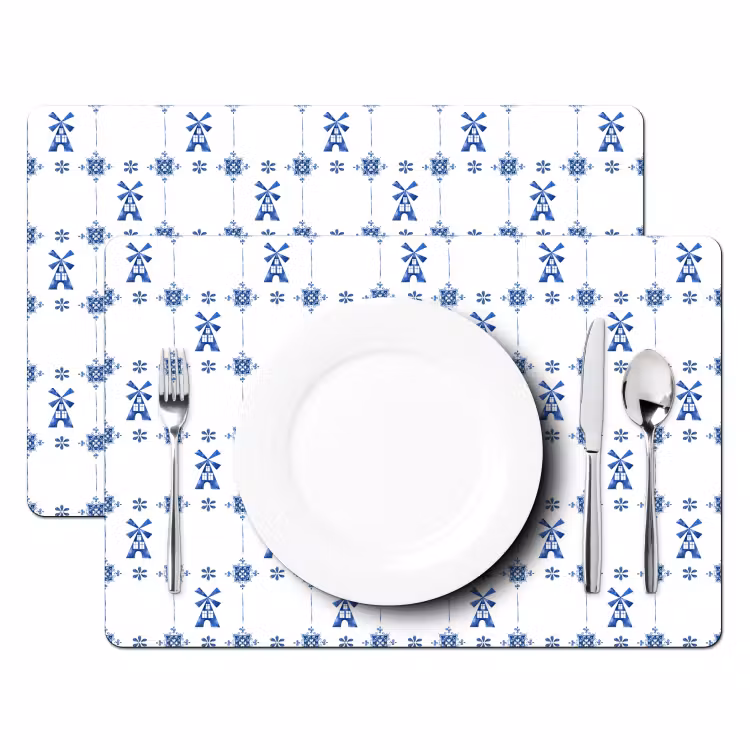 Tovagliette - Mulino olandese e fiocchi di neve — 2