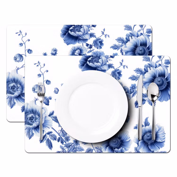 Tovagliette - Mare di fiori blu Delft — 2