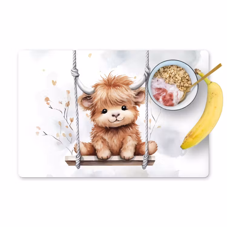 Tovagliette - Highlander scozzese - Animale - Bambini - Cameretta - Nursery — 1