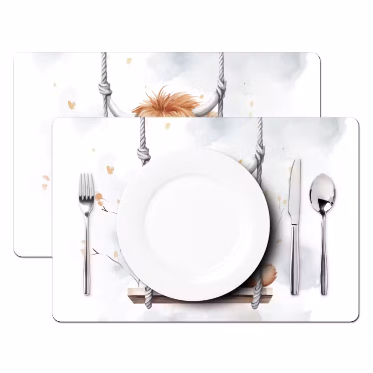 Tovagliette - Highlander scozzese - Animale - Bambini - Cameretta - Nursery — 2