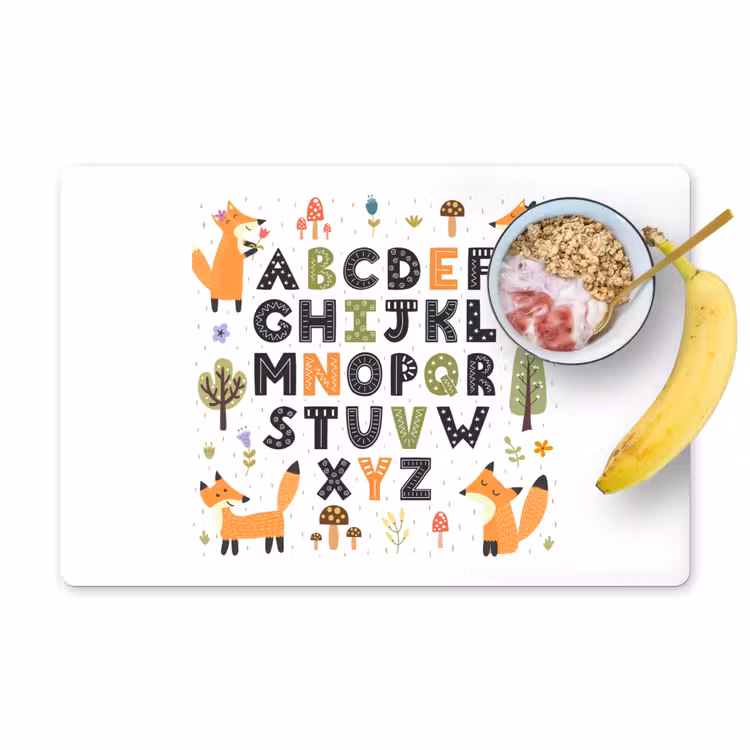 Tovagliette - Illustrazione alfabeto con volpi — 1