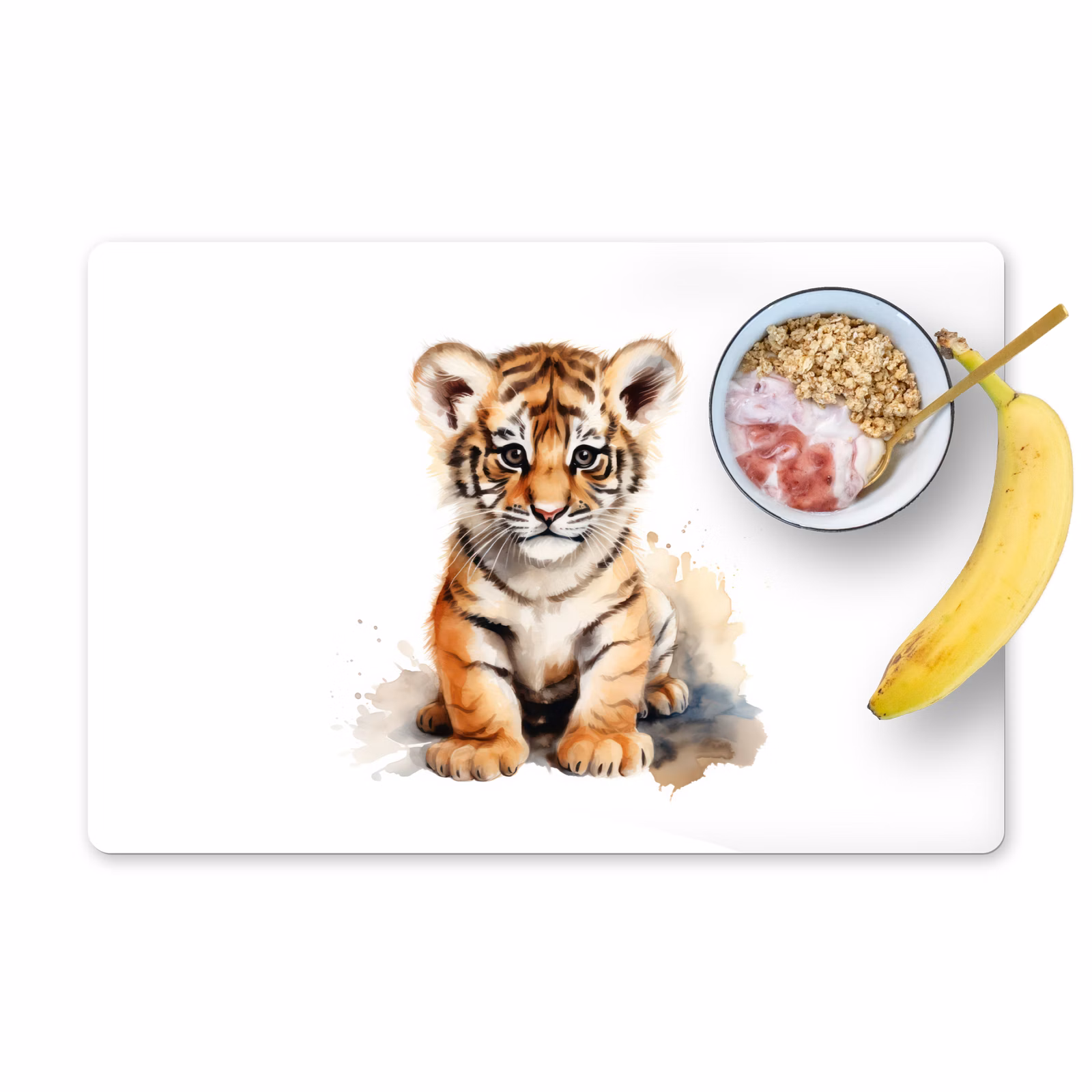 Tovagliette - Tigre - Animali selvatici - Bambini - Acquerello — 1