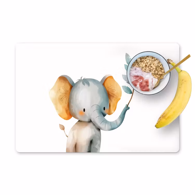 Tovagliette - Elefante - Animale - Colori pastello — 1