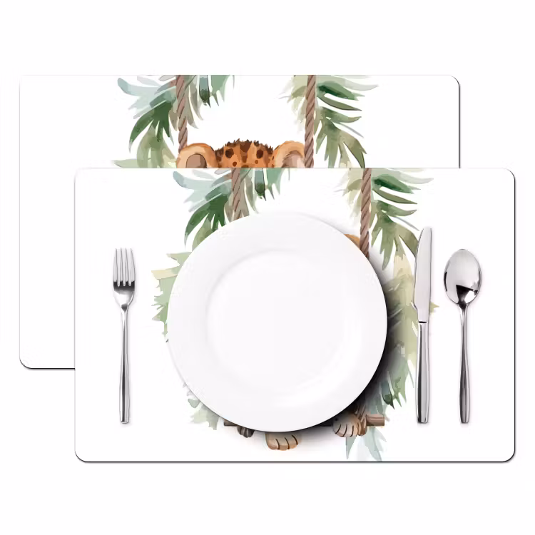 Tovagliette - Leopardo - Animale - Bambini - Giungla - Cameretta - Camera dei bambini — 2