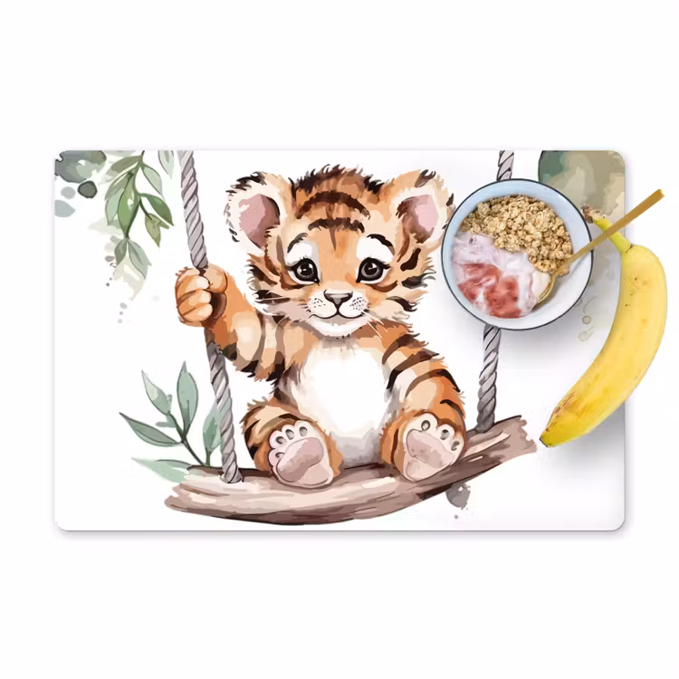Tovagliette - Tigre - Animale - Bambini - Giungla - Cameretta - Camera dei bambini — 1