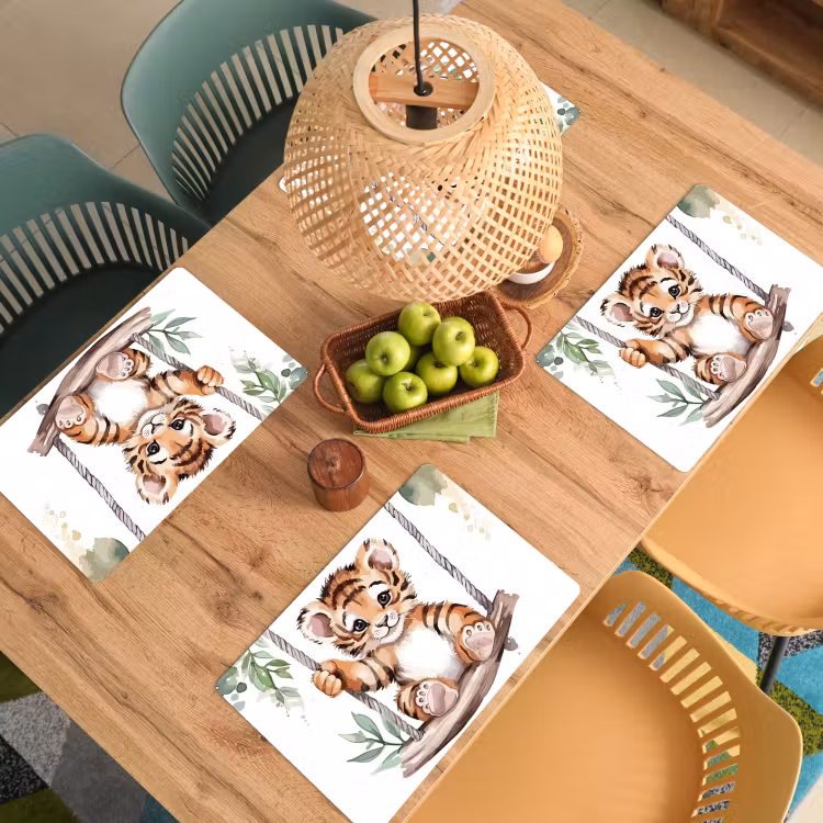 Tovagliette - Tigre - Animale - Bambini - Giungla - Cameretta - Camera dei bambini — 3