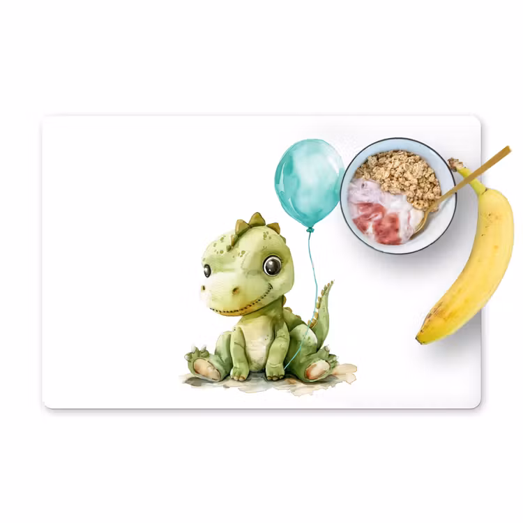 Tovagliette - Drago - Animale bambino - Palloncino blu — 1