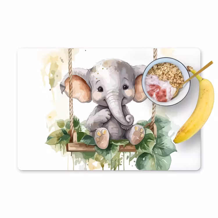 Tovagliette - Elefante - Animale - Bambini - Giungla - Cameretta - Camera dei bambini — 1
