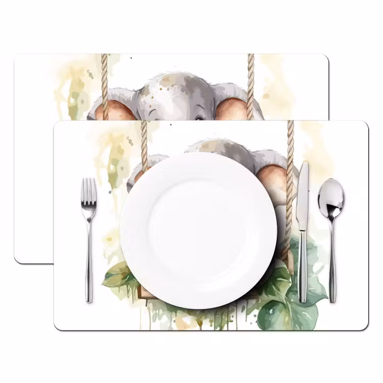 Tovagliette - Elefante - Animale - Bambini - Giungla - Cameretta - Camera dei bambini — 2