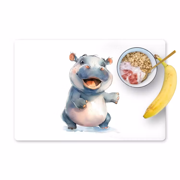 Tovagliette - Ippopotamo - Animale bambino - Animali — 1