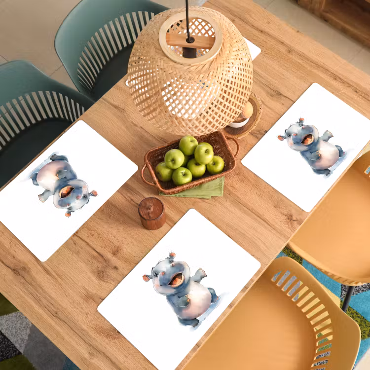 Tovagliette - Ippopotamo - Animale bambino - Animali — 3