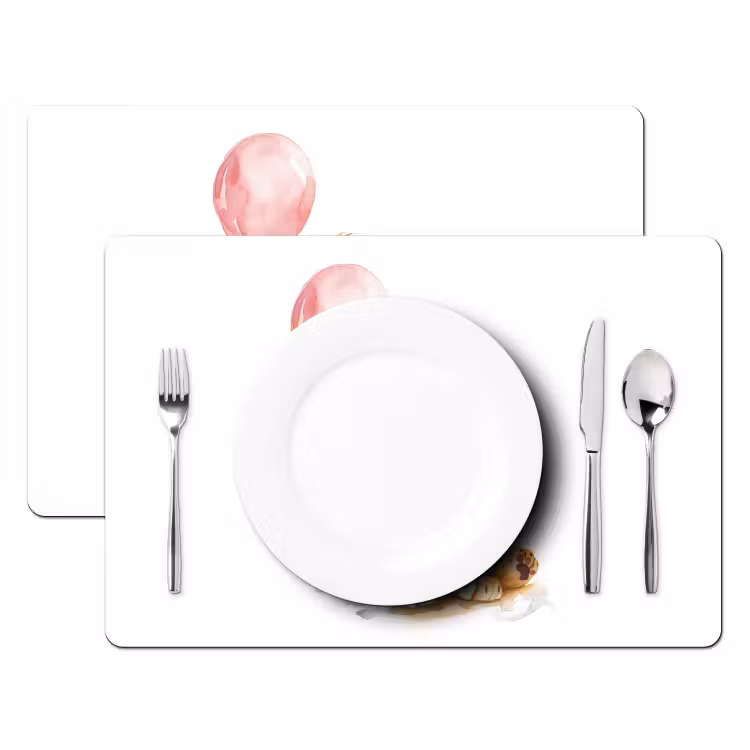 Tovagliette - Leone - Animale bambino - Palloncino rosa — 2