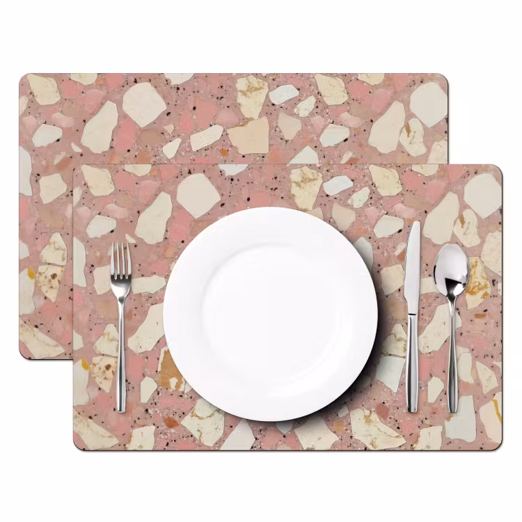 Tovagliette - Rosa - Decorazione - Pietre - Terrazzo — 2