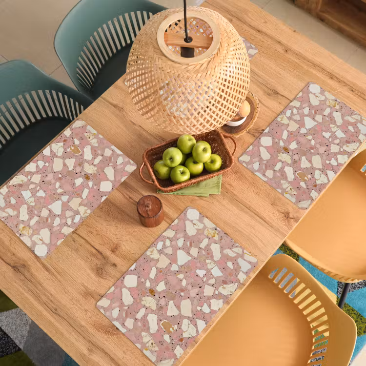 Tovagliette - Rosa - Decorazione - Pietre - Terrazzo — 3