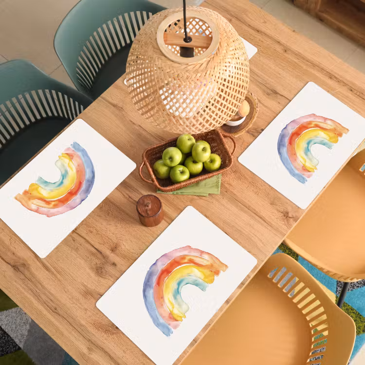 Tovagliette - Arcobaleno - Acquerello - Colorato — 3