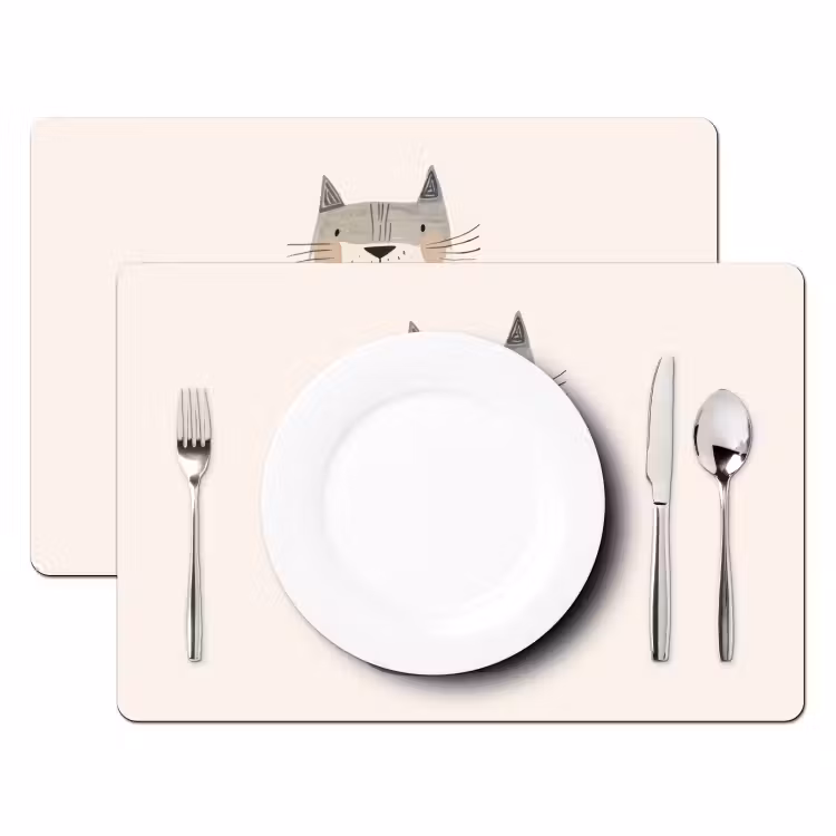 Tovagliette - Gatto - Animali - Beige — 2