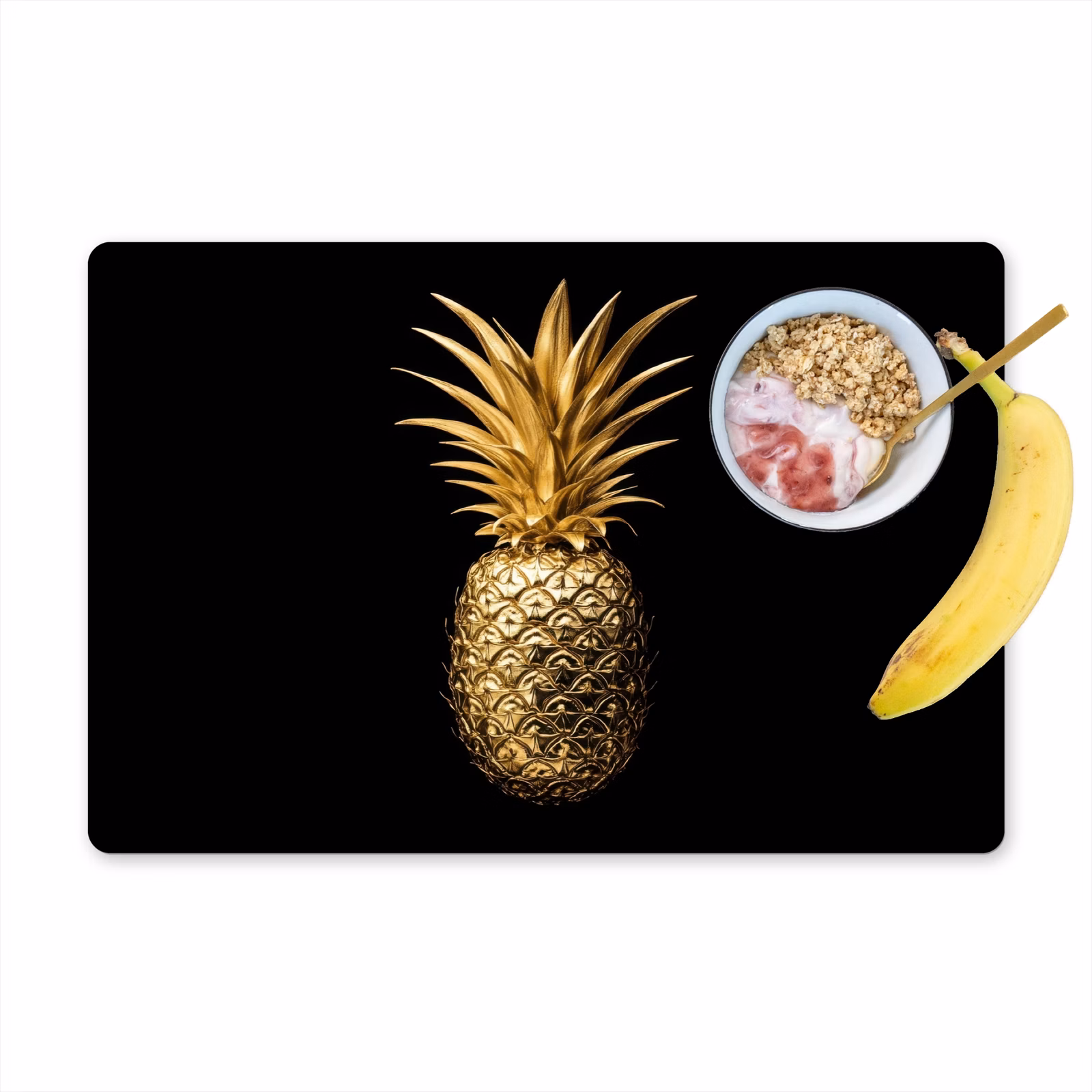 Tovagliette - Ananas - Nero - Oro - Lusso — 1