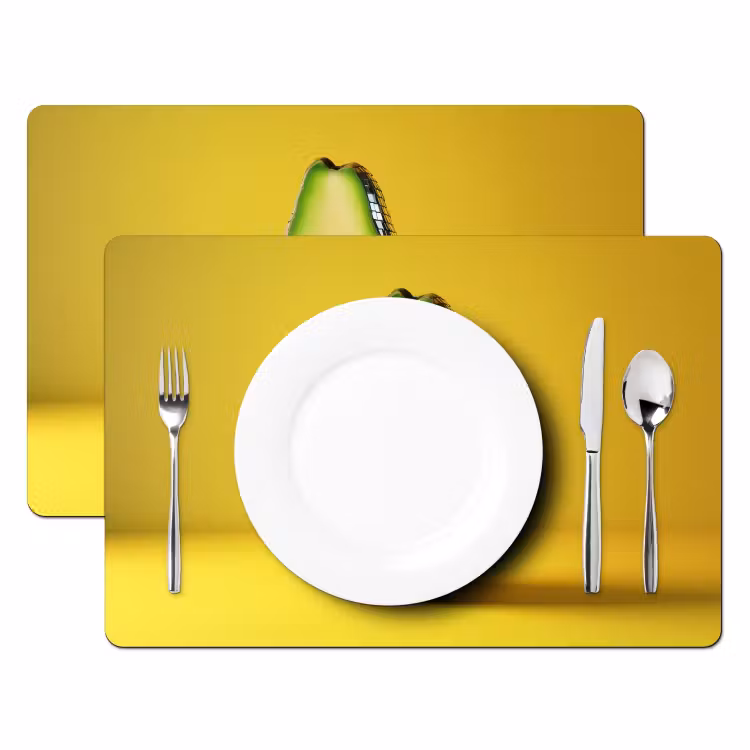 Tovagliette - Avocado - Discoball - Giallo - Brillantini — 2