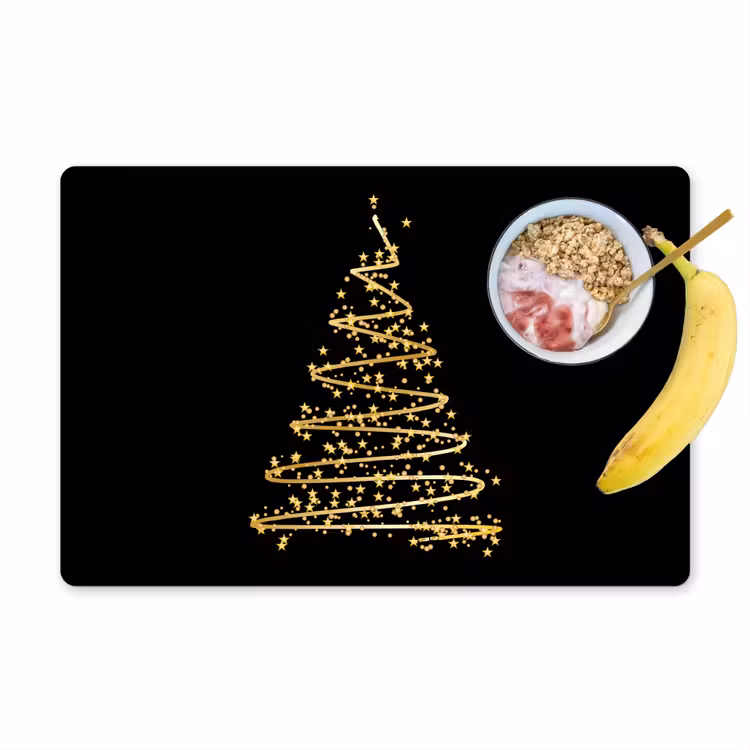 Tovagliette - Natale - Oro - Natale - Vacanze - Nero — 1