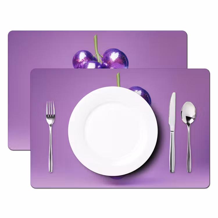 Tovagliette - Uva - Disco - Glitter - Viola — 2