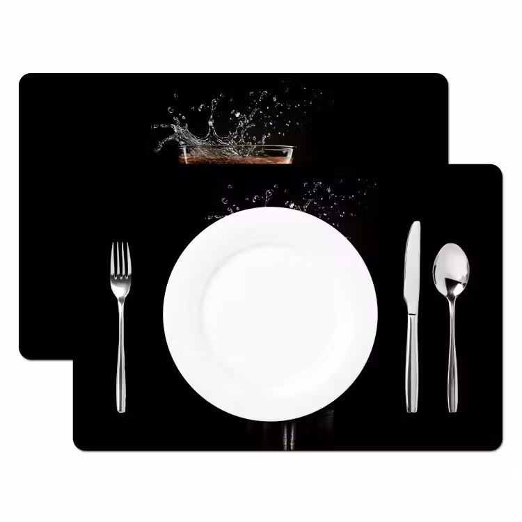 Tovagliette - Cocktail - Nero - Spruzzi - Vetro — 2