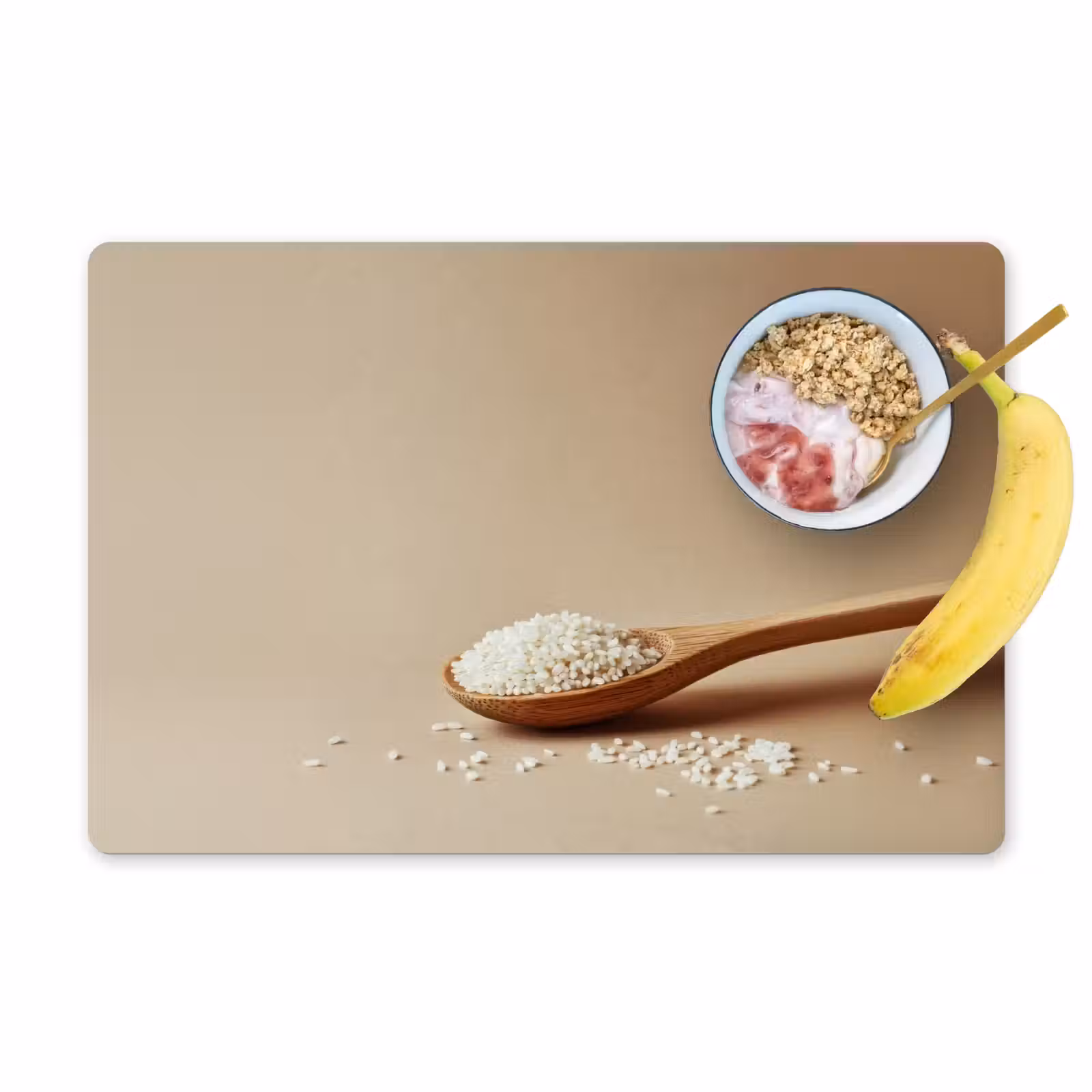 Tovagliette - Cucchiaio - Riso - Legno - Beige — 1
