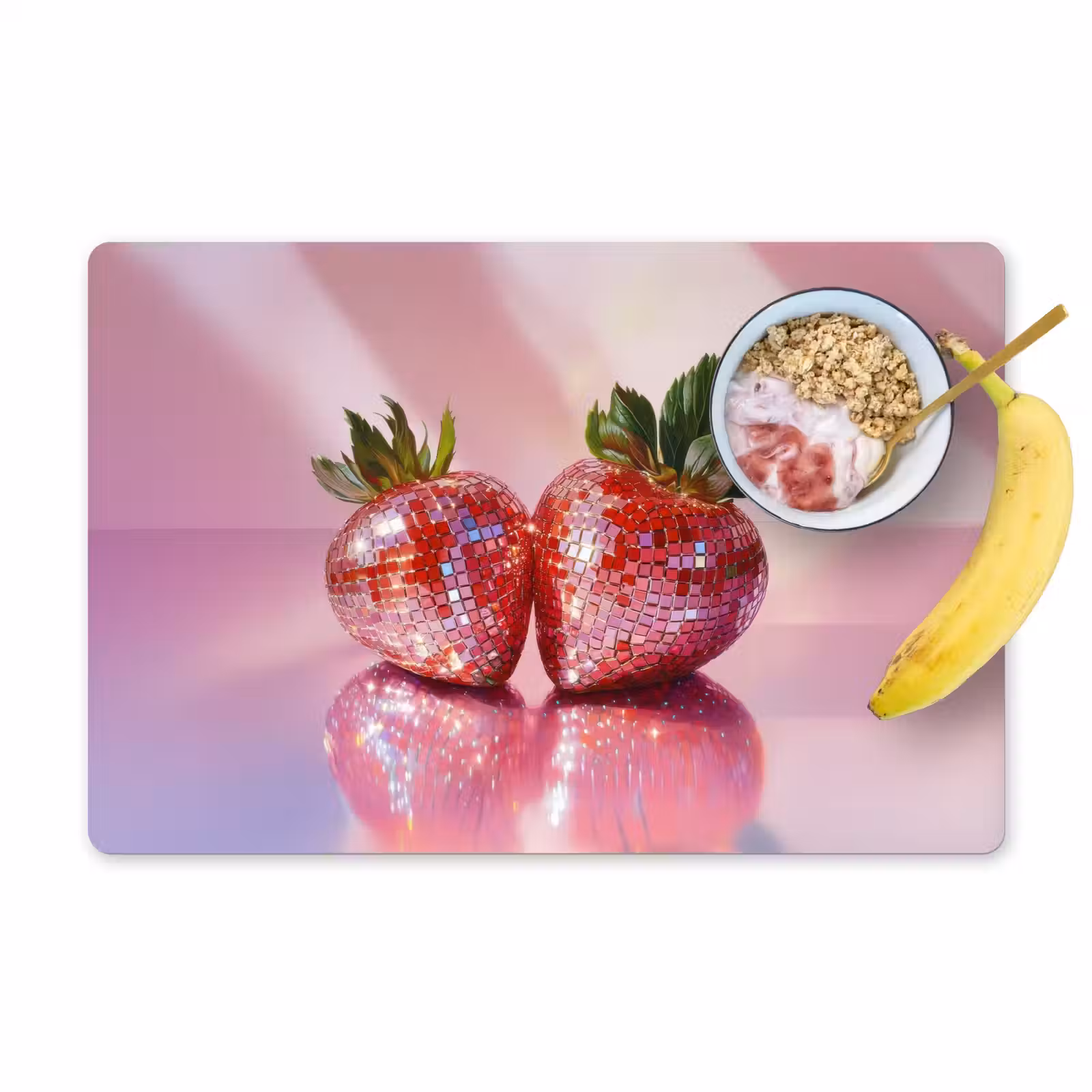 Tovagliette - Disco - Frutta - Glitter - Fragola — 1