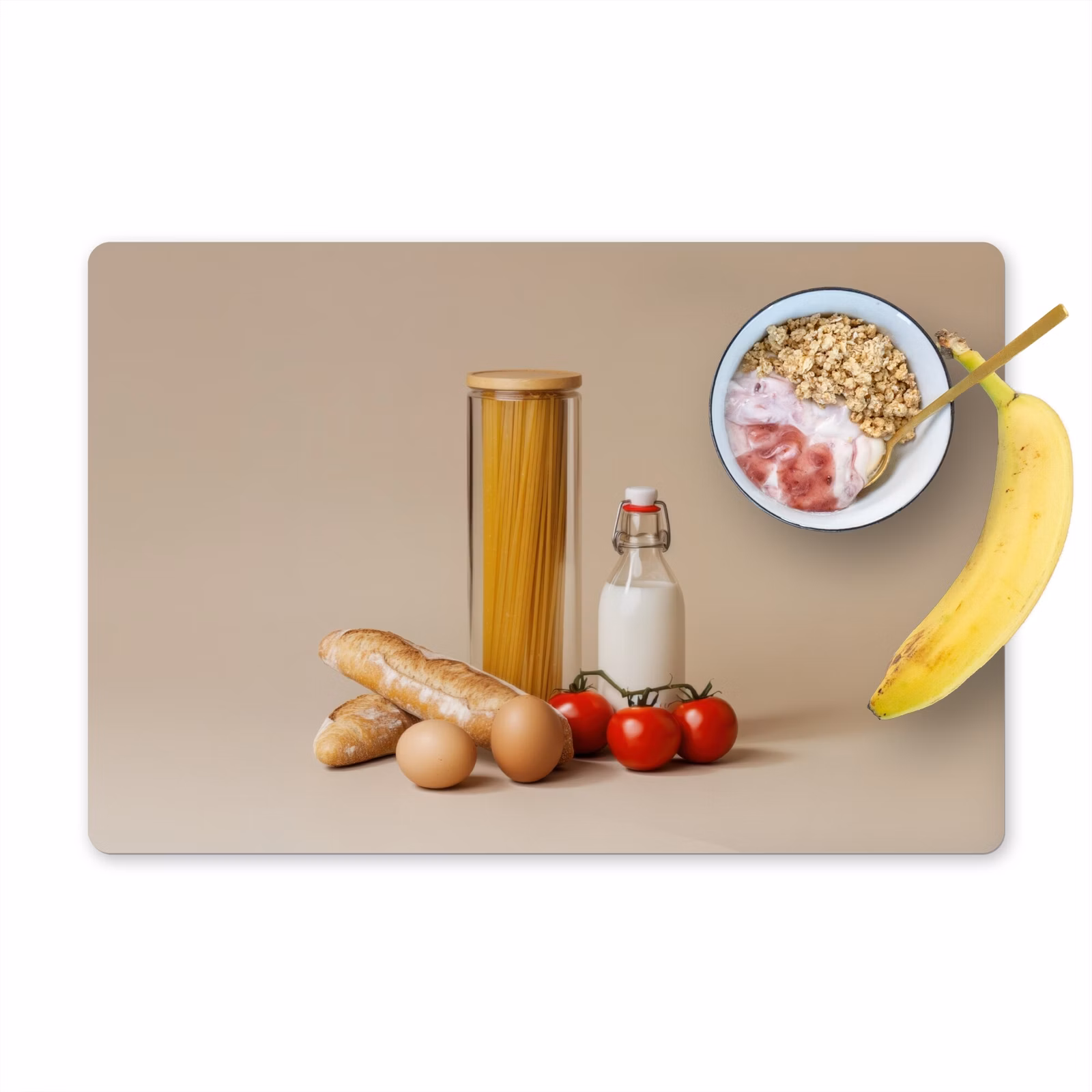 Tovagliette - Spaghetti - Latte - Pomodori - Uova - Pane — 1