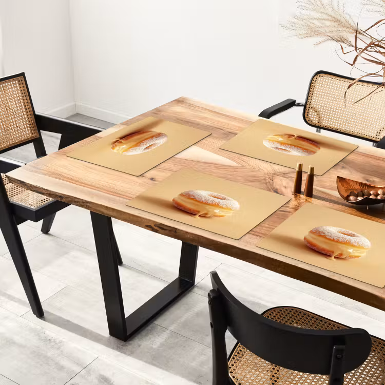 Tovagliette - Ciambella - Cremosa - Zucchero a velo - Beige — 4
