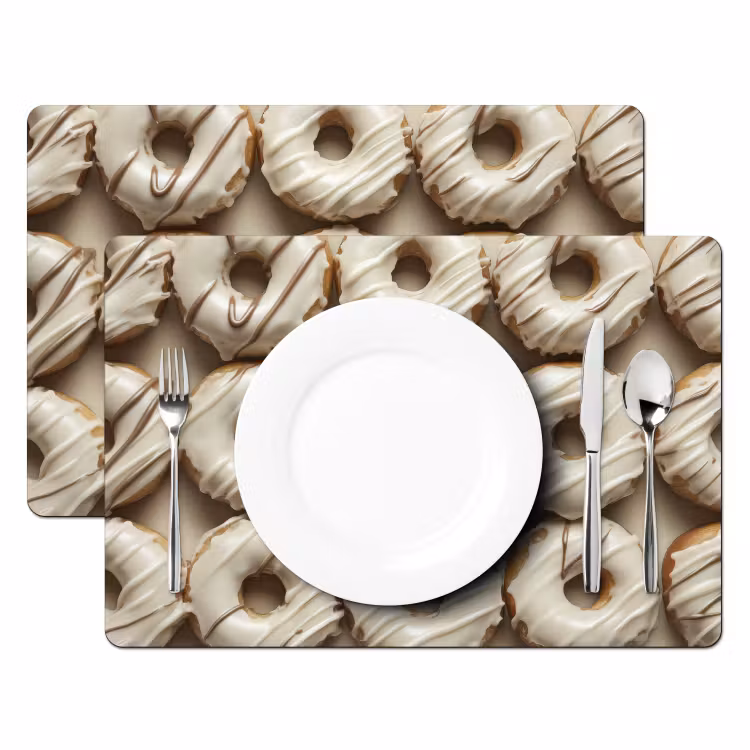 Tovagliette - Ciambelle - Cioccolato - Bianco - Beige — 2