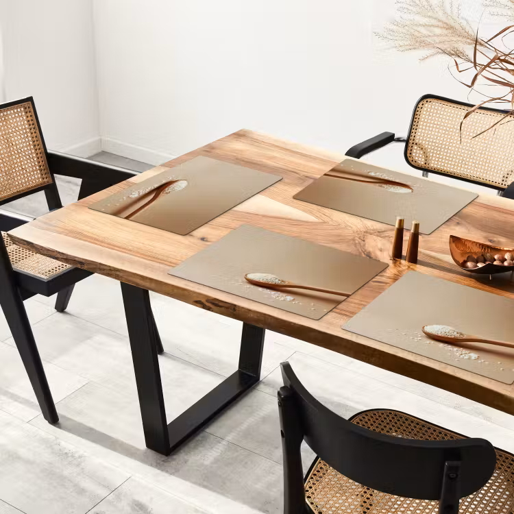 Tovagliette - Cucchiaio - Riso - Legno - Beige — 4